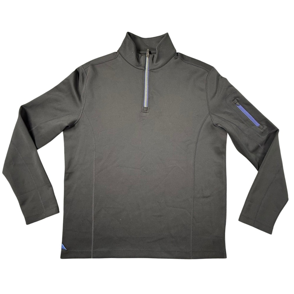 UNTUCKit Mazzano Quarter Zip Mens Medium Black Excellent 31424 Pullover